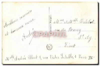 Fioletki — bukiet — A. NODIER, n° 2435 — Rewers