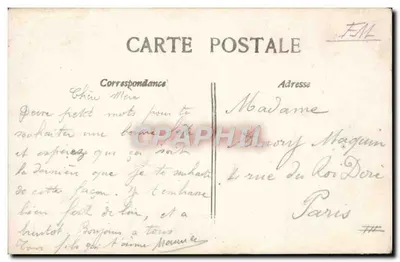 Chica sonriente con ramo de flores — 'Fiesta alegre' — Editor F. N. n° 7846 — Reverso