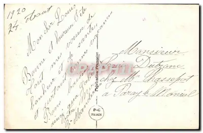 Violetas ao longo de um curso d'água — Boa Festa — P.C. 233 — Verso