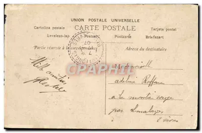 Couple amoureux — scène intime avec bouquet de fleurs — éditeur '571' et n° de série 571 — Verso