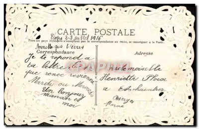 Amizade — Pequenas flores, ditas por mim — Carta postal — Verso