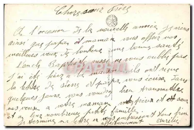 Mulher em vestido rosa perto de um lago — texto 'Je ne vous oublie pas' — editor NOYER n°2188 — Verso
