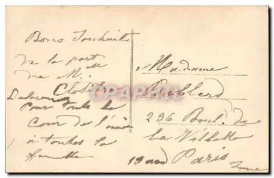 Souvenir afetuoso — carta postal decorada com flores — Léa Fournier, n°814 — Verso