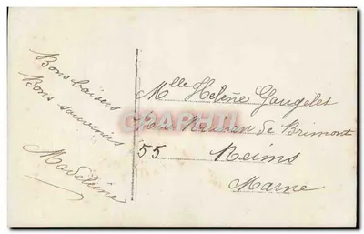 Chica con cesto de flores — Recuerdo — Editor: C. Béral, n° 3543 — Reverso