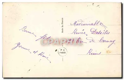 Młoda kobieta z różami — Szczęśliwego Dnia — P.C. Paris n°3188 — Rewers