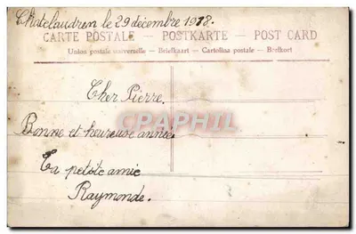 Criança com buquê de flores — Souvenir — Chiatelaudren, 1918 — Verso