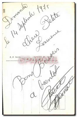 Kociuszec — kartka pocztowa z różami — P.F. Paris n°292 — Rewers