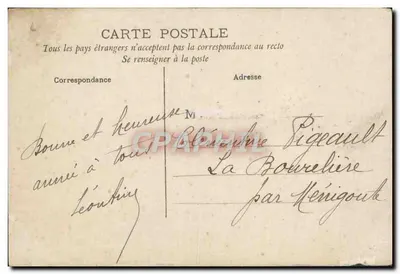 Uomo con regali — Buon Anno — Chirce, n° 3020 — Verso