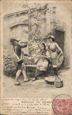Batalha de Penas — cena de cortiço na campina — B. SIKVEN IMPR. ÉDIT. TOULOUSE-PARIS