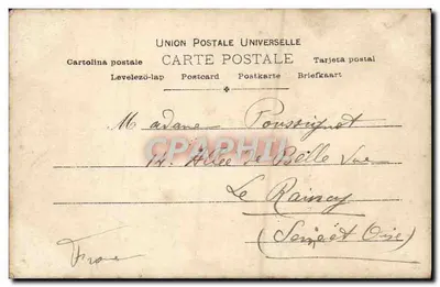 Femme en bandeau coloré — portrait studio — Reutlinger Paris n°969 — Verso
