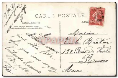 Kobieta w różowej i zielonej sukni z wozem z kwiatami — Aby świętować — A.N. PARIS n°567 — Rewers