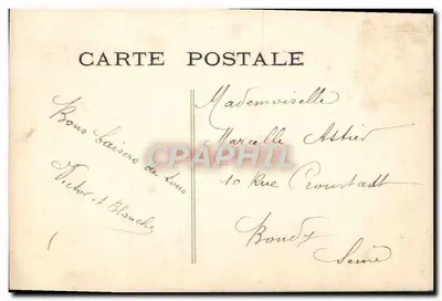 Menina segurando um ferro de cavalo — Boa Festa — Carta postal — Verso