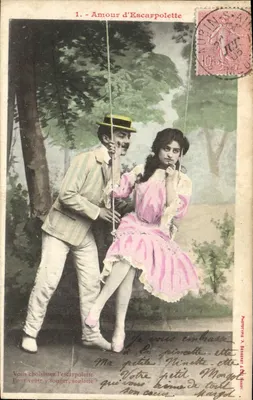 Amour d'Escarpolette — scena teatralna — Phototypie A. BERNIER & Cie, n°1