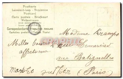 Dobry rok — dekor z traw i kwiatów — wydawca n° 7752 — Rewers