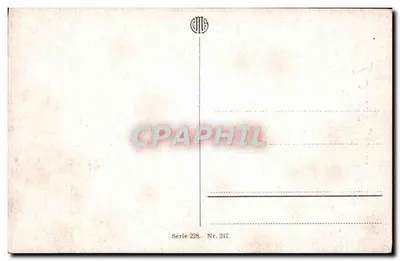 Jovem mulher segurando um buquê — Boa Ano — Editor JLS, série 228, n° 217 — Verso
