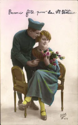 Żołnierz i młoda kobieta — Święta Elżbieta — Pocałunek © 872