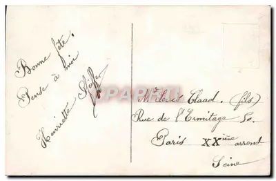 Mulher em vestido rosa segurando uma carta — REX 4230 — editor REX — Verso