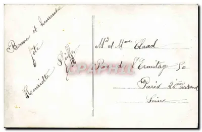 Estou te esperando resposta pelo retorno — Jovem mulher sentada com buquê — Kaucelle 1544 — Verso