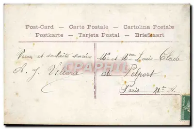 Jovem mulher com buquê — Boa Ano — XPC, n° 4353 — Verso