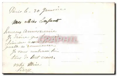 Babbel in vliegtuig — Verjaardag van twee kinderen — J.K. n°736 — Achterkant