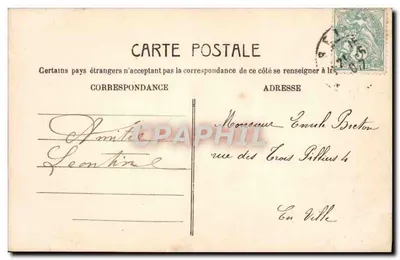 Carta postal de vœux – 'Meus melhores vœux para a São Emile' – M.F. Pabos, n° G89 — Verso