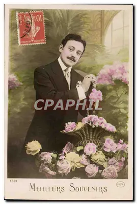 Homem de terno com cesta de flores — Melhores Recordações — Circe, n°4333