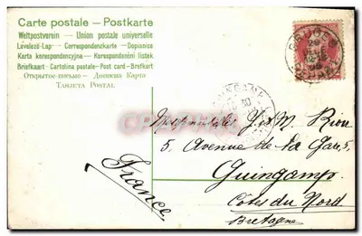 Scena śnieżna z owcami — Najlepsze życzenia na nowy rok — wydawca nie widoczny — Rewers