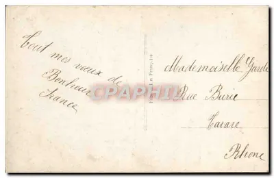 Młoda kobieta uśmiechająca się trzymająca bukiet — Szczęśliwy Rok 1154 — Wydawca nieznany — Rewers
