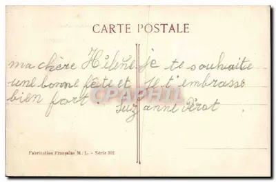 Deux enfants avec jouets — Bonne Année Heureuse Fête — M.L. Série 302 — Verso