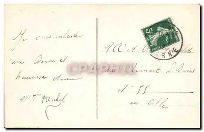 एक शानदार ड्रेस पहने महिला — शुभकामना कार्ड — फॉवोट 1137 — पीछे