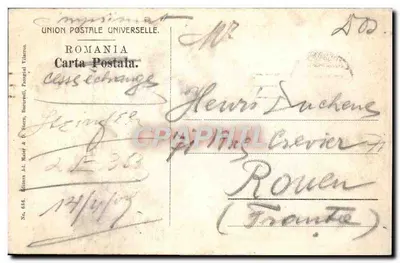 București — Katedra św. Spirydon — Wydawnictwo Ad. Năstăr & D. Sturri, nr 686 — Rewers