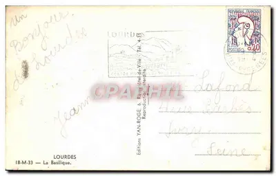 Lourdes — A Basílica — Edições YAN-ROGÉ — Verso