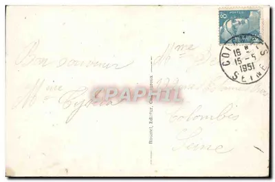 Bruère-Allichamps (Cher) — Castelo de La Brosse, colônia de férias da Cidade de Colombes — editor Roaussel, Châteauroux — Verso