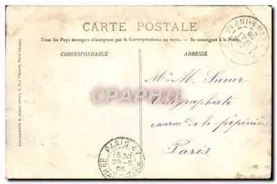 Bilhete postal antigo Aumale Villa des Houx — Verso