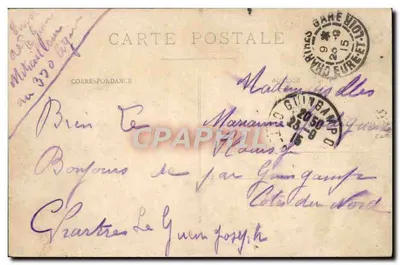 Chartres – Kościół Świętego Aignana — Ch. Fournault, wyd., Breux — Rewers