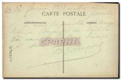 Creil (Oise) — O Ponte da Boucherie — Ed. Maurice Lehoux, em Creil — Verso