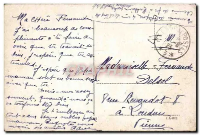 Stara pocztówka Berlin Lustgarten z muzeum — Rewers