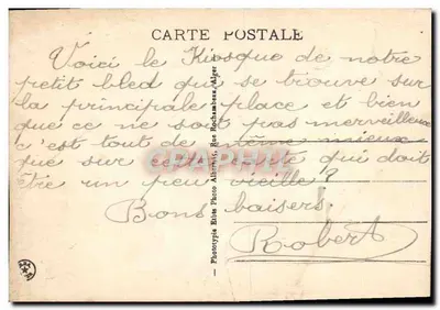 Fort-de-l'Éau — O Kiosque — Fototipia Estados, Argel, n°21 — Verso