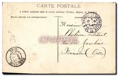 Marsiglia - Piazza Cartellane (La Fontaine) — editore G.M. n°289 — Verso