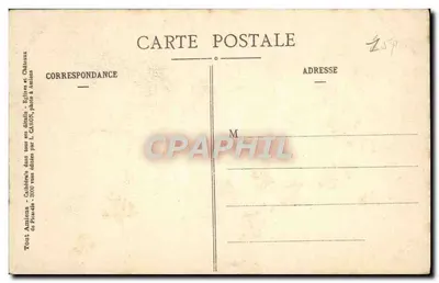 Amiens - De klok Dewailly — Objectief Lacour-Berthiot, n°399 — Achterkant