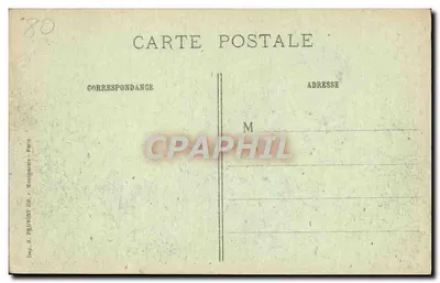 Péronne (Somme) — De ruïnes van het Stadhuis na de Duitse terugtocht — Visé Parijs 1042 — Achterkant