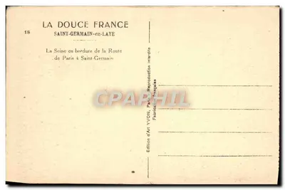 A Sena na margem da Estrada de Paris para Saint-Germain-en-Laye — Saint-Germain-en-Laye — Edição de Arte YVON — Verso