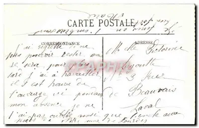 Lourdes — Ogólny widok i Pic du Jer — LL — Rewers