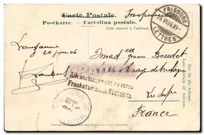 Lausanne — Le Château — éditeur Vereinigte Postkarten-Druckerei Mezz & Lausanne, n° V 17456 — Verso