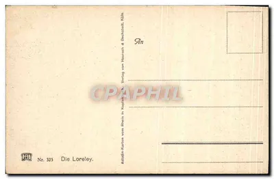 Die Loreley — widok rzeki — wydawca Astudin, Köl, nr 323 — Rewers