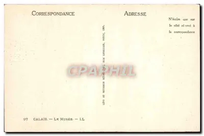 Calais — Muzeum — Wydawca Lavy et Neurbein, Paryż — Rewers