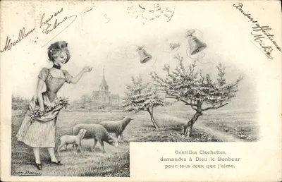 Mulher com carneiros e sinos — Jean Dacier — editor não visível