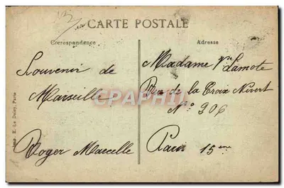 Marseille — De Kade en de Toren — E. Le Dole, n°237 — Achterkant