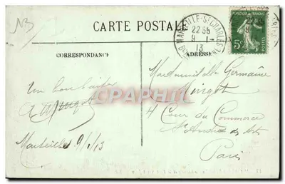 Marselha — A Catedral e o Forte Saint-Jean — LL. N°43 — Verso