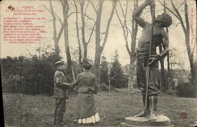 Bilhete postal antigo Wassy Le Faucheur De Kinsburger aux promenades